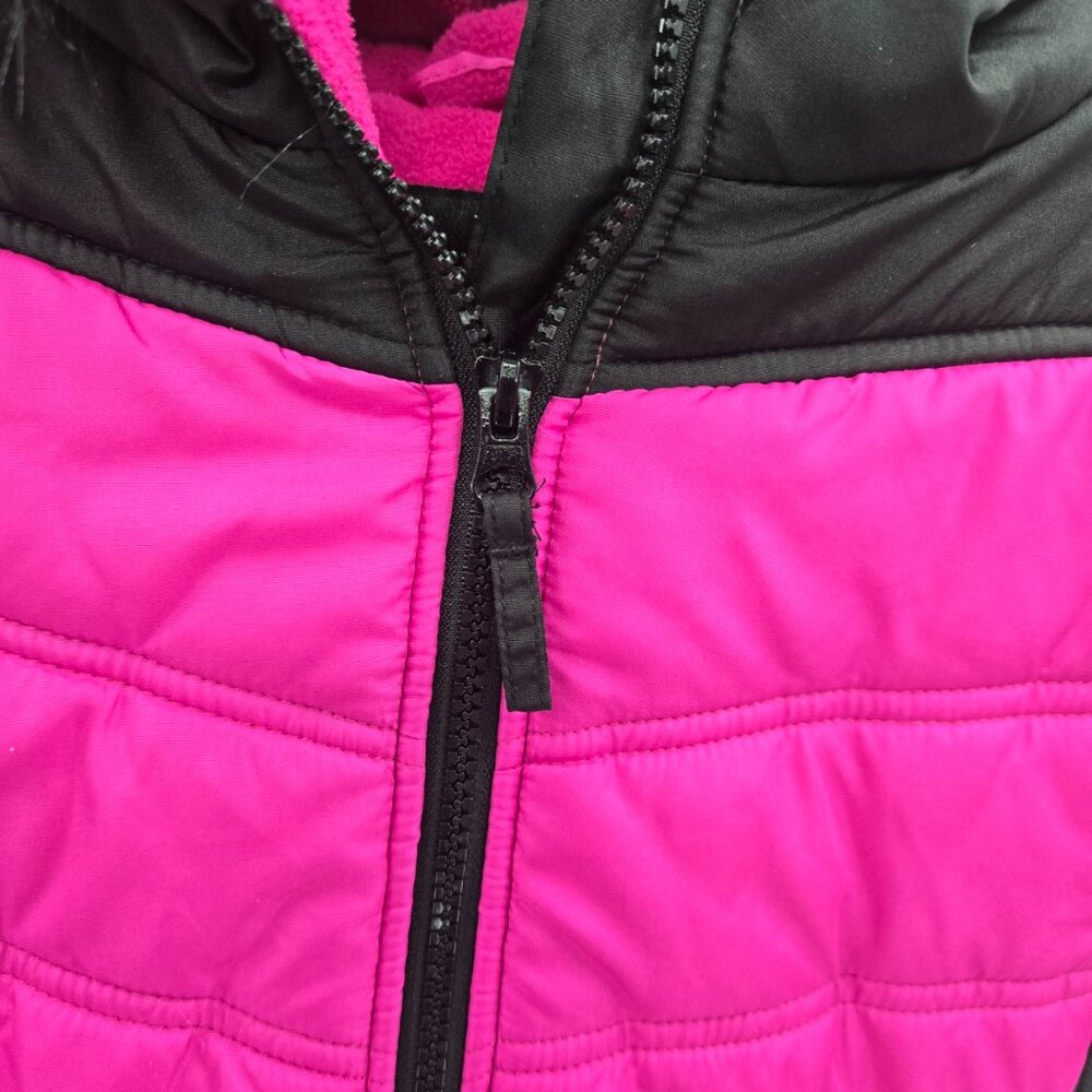 Rothschild Girl's Pink Black Puffer Chevron Winter Jacket Size Medium 10/12 - Picture 2 of 14